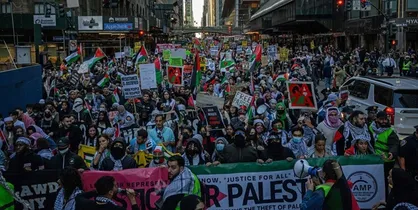 تجمع هواداران فلسطین در شورای شهر &laquo;اوهایو&raquo; در آمریکا+ عکس