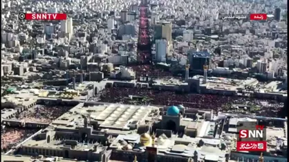 استقبال تاریخی از پیکر رهبر شهید و خانواده شهیدشان در مشهد