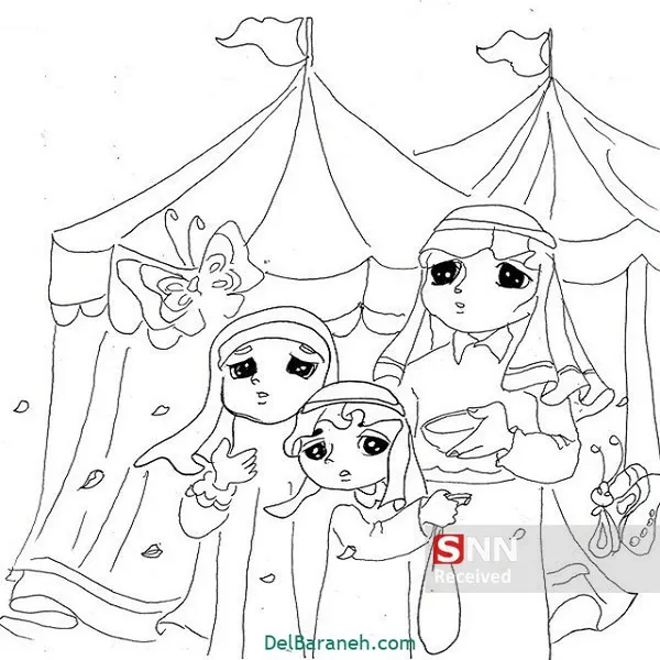 نقاشی کودکانه برای محرم