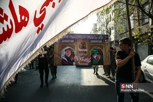 مراسم تشییع بسیجی شهید «محمد مهدی رضوان»
