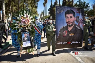 تشییع پیکر خلبان شهید «صادق فلاحی» در شیراز