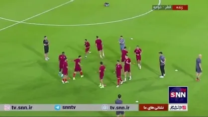 تصاویری از گرم کردن بازیکنان تیم پرسپولیس و آماده شدن برای دیدار با السد قطر