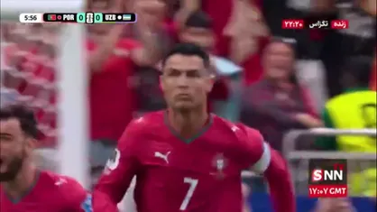 گل اول پرتغال به ازبکستان توسط CR7 / رونالدو دقیقه ۷ دروازه را باز کرد