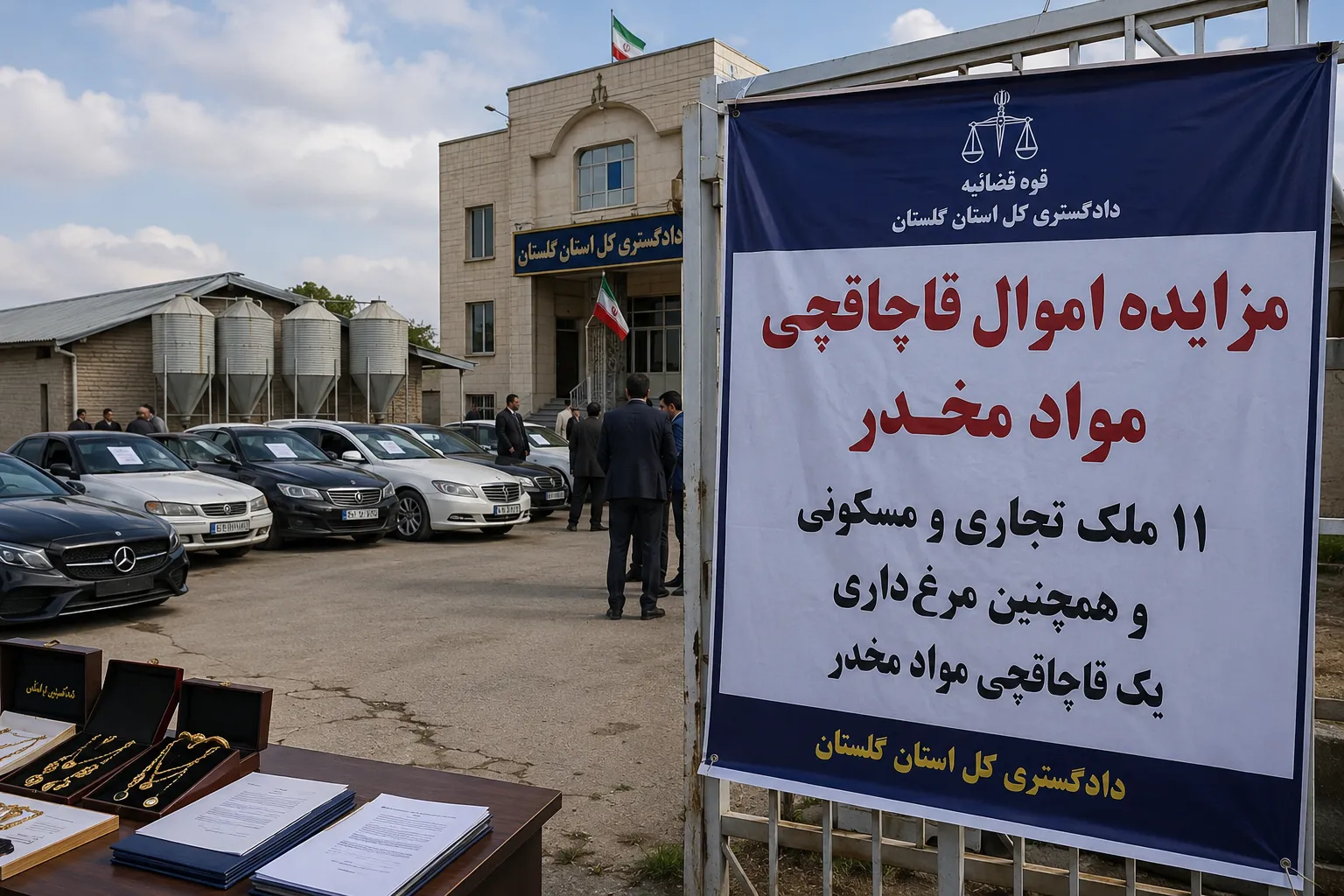 مزایده اموال یک قاچاقچی در گلستان آغاز شد