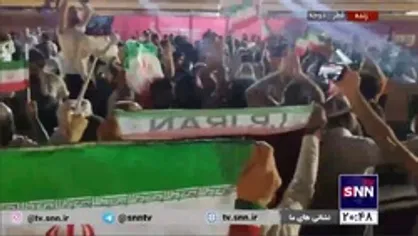 حال و هوای دوحه با شعار &laquo;ایرانی با غیرت&raquo; توسط هواداران