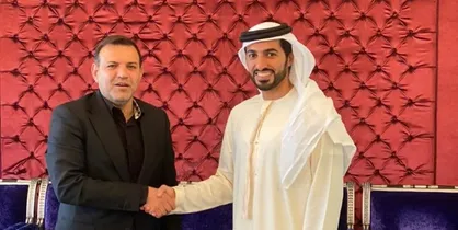 دیدار عزیزی&zwnj;خادم با همتای اماراتی: فلسفه فوتبال باید از سیاست دور باشد/رویکرد ما تعامل با کشورهای منطقه است