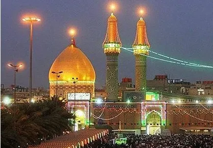 ایوان حرم حضرت عباس (ع) به اسامی اهل&zwnj;بیت (ع) مزین شد +فیلم