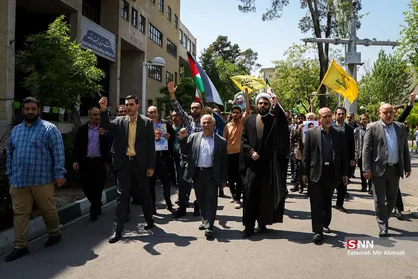 تجمع دانشگاهیان دانشگاه امیرکبیر در حمایت از پاسخ مقتدرانه سپاه به رژیم صهیونیستی