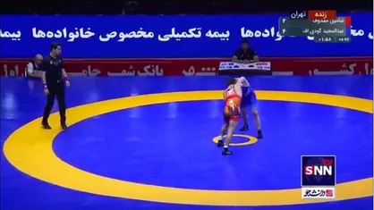 کشتی گیر روسی تیم بانک شهر آسیب دید و با عنوان بازنده تشک را ترک کرد