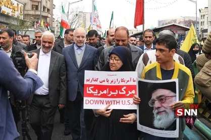 حضور محمدباقر قالیباف رئیس مجس شورای اسلامی در راهپیمایی روز جهانی قدس+ عکس
