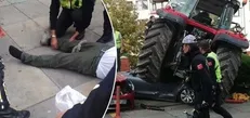 حمله کشاورز ترک به سفارت رژیم صهیونیستی در آنکارا با تراکتور