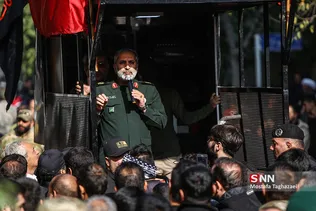 مراسم تشییع بسیجی شهید «محمد مهدی رضوان»