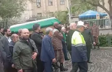 تشییع پیکر مرحوم حجت‌الاسلام حاج شیخ حسینعلی نیری در مسجد ارک تهران