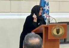 وزیر امور خارجه بوسنی در پاسخ به خبرنگار CNN روسری بر سر کرد + عکس