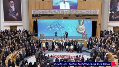 مراسم تجلیل از مدال&zwnj;آوران المپیک و پارالمپیک با حضور رئیس جمهور برگزار شد+فیلم