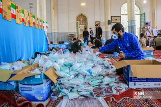 بسته بندی و توزیع بسته های بهداشتی در قم