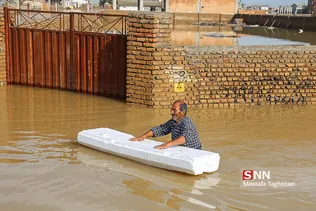 روستای آق قلا در چهارمین روز جاری شدن سیل