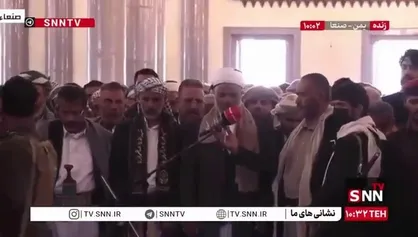 اقامه نماز بر پیکر شهدای حمله تروریستی صهیونیست&zwnj;ها به یمن