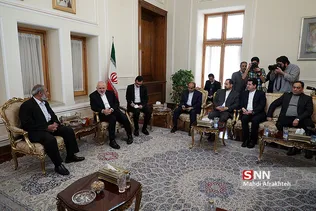 دیدار ظریف و رییس هیئت پارلمانی فلسطین