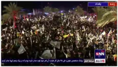 گرامیداشت با شکوه سالگرد شهادت سرداران مقاومت و سر دادن شعار لبیک یا زینب(س) در محل انفجار خودروی شهدای مقاومت