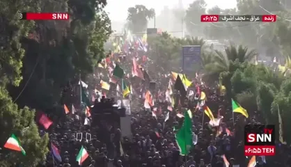 حضور تاریخی مردم عراق در تشییع پیکر مطهر رهبر شهید انقلاب در نجف اشرف