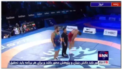 شادی بعد از پیروزی زارع با پشتک وارو دیدنی و دور افتخار با پرچم ایران