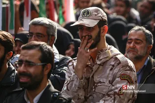 مراسم تشییع بسیجی شهید «محمد مهدی رضوان»