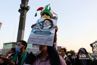 جشن پیروزی ابراهیم رئیسی در انتخابات ریاست جمهوری