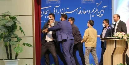 ماجرای سیلی به استاندار آذربایجان شرقی + فیلم