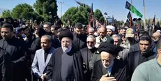حضور رئیس جمهور در مراسم جاماندگان اربعین در بیرجند