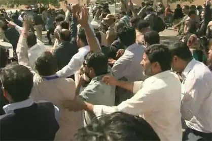 تظاهرات در شهر مولتان علیه عمران خان