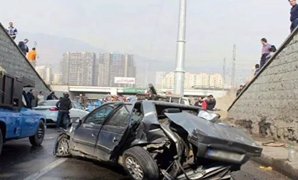 ۵۳ درصد از تصادفات شهر تهران به دلیل عدم توجه به جلو است