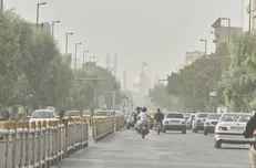 گرد و خاک در مسیر قم