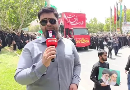 گزارش خبرنگار SNN TV از تشییع سه شهید دفاع از ملت ایران در قم+فیلم