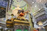 ضریح مطهر حضرت اباعبدالله الحسین (ع) به مناسبت میلاد حضرت فاطمه (س) گل‌آرایی شد.
