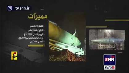 حزب الله لبنان تصاویری از موشک بالستیک قادر ۱ خود در شهرک زیرزمینی موشکی منتشر کرد