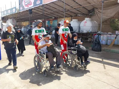 خدمت&zwnj;رسانی بنیاد ۱۵ خرداد به زائرین اربعین حسینی