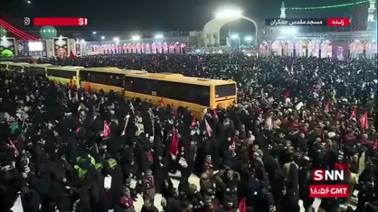 بی&zwnj;تابی عاشقان رهبری در مسجد جمکران، در آستانه تشییع آقای شهید