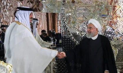 دیدار امیر قطر با روحانی