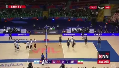 پایان ست اول دیدار ایران برابر آرژانتین در لیگ ملت&zwnj;های والیبال ۲۰۲۶ / ایران ۱ - ۰ آرژانتین