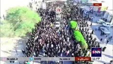 تشییع پرشور پیکر شهید پدافند هوایی ارتش «حمزه جهان دیده» توسط مردم رامهرمز