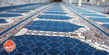 فرش سجاده&zwnj;ای مساجد با محراب نقش کاشان