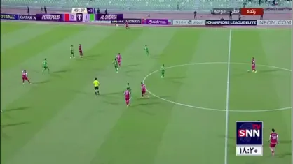 پایان نیمه اول دیدار پرسپولیس و الشرطه