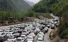 ترافیک در محور چالوس سنگین است