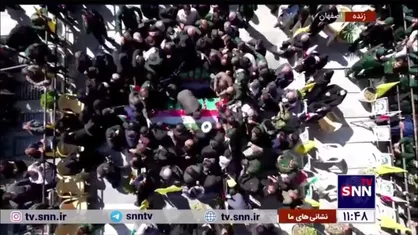 پیکر مطهر شهید نیلفروشان در گلستان شهدای اصفهان به خاک سپرده شد