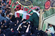 پیکر مطهر ۲ شهید گمنام در مسجد جمکران آرام گرفت