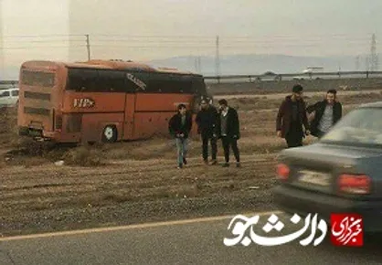 راننده پراید، مقصر اصلی انحراف اتوبوس حامل دانشجویان بوئین&zwnj;زهرا به خارج از جاده است