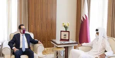 دیدار و گفت‌وگوی وزیر خرانه‌داری آمریکا با امیر قطر