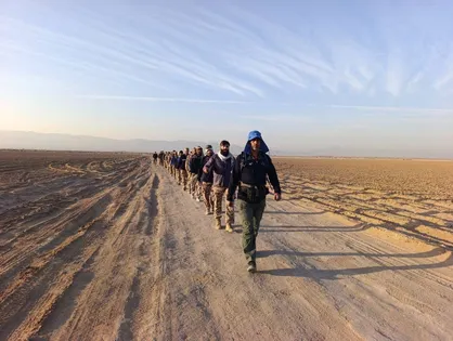 اردوی کویرنوردی رزمندگان گروه مهندسی رزمی ۴۰ صاحب&zwnj;الزمان (عج) در زواره برگزار شد