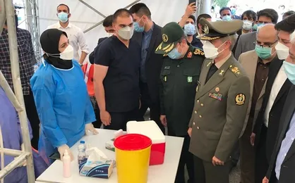بهره&zwnj;برداری رسمی از مرکز واکسیناسیون جدید وزارت دفاع در تهران